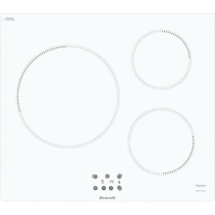 Brandt TI364W 3 Feux 14 cm Blanc Plaque à Induction